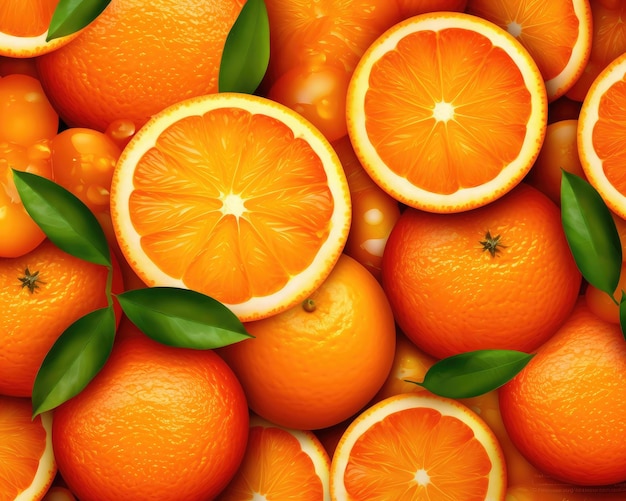 Fruits orange frais volant dans le restaurant de fond de studio et fond de jardin
