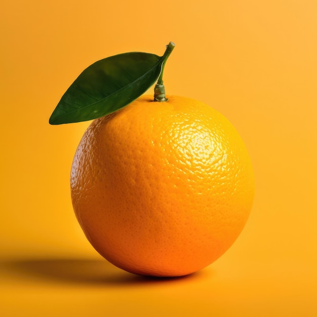 Fruits orange frais volant dans le restaurant de fond de studio et fond de jardin