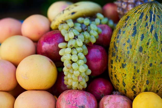 Photo fruits sains et savoureux