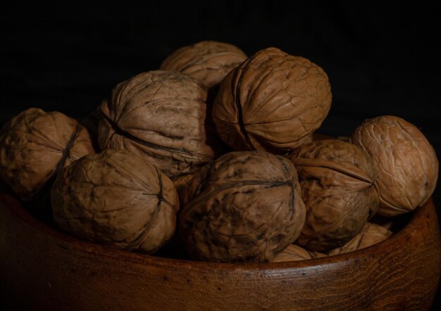 Fruits secs de noix à l'humeur sombre Photographie