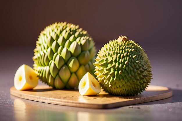 Fruits tropicaux durian délicieux fruits importés étrangers coûteux papier peint durian fond