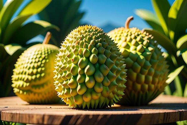 Fruits tropicaux durian délicieux fruits importés étrangers coûteux papier peint durian fond