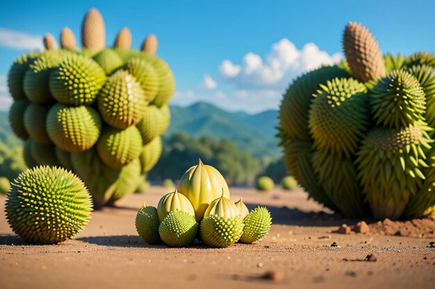 Fruits tropicaux durian délicieux fruits importés étrangers coûteux papier peint durian fond