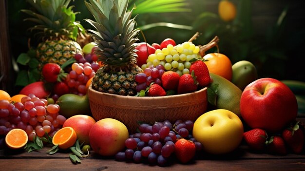 Des fruits tropicaux