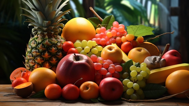 Des fruits tropicaux