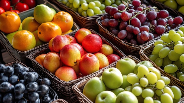 Des fruits variés emballés dans une boîte