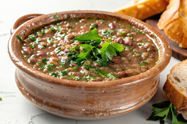 Ful Medames Plat traditionnel égyptien fait de haricots de fave cuits mélangés à diverses épices