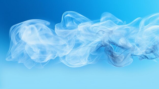 Fume bleue sur fond bleu