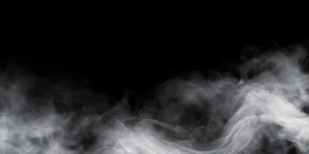 Fume sur fond noir IA générative