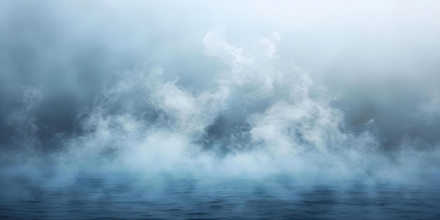 Fume et vapeur tourbillonnantes dans un environnement brumeux Concept Photographie de fumée Atmosphère brumeuse Nuances de vapeur Effets visuels Réglages de rêve