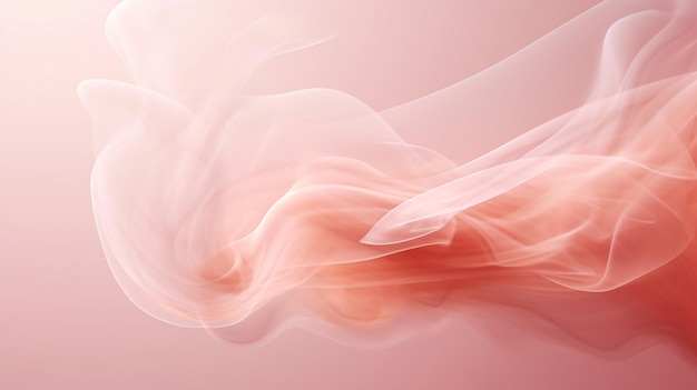 Fumée blanche abstraite sur fond de couleur blush AI générative