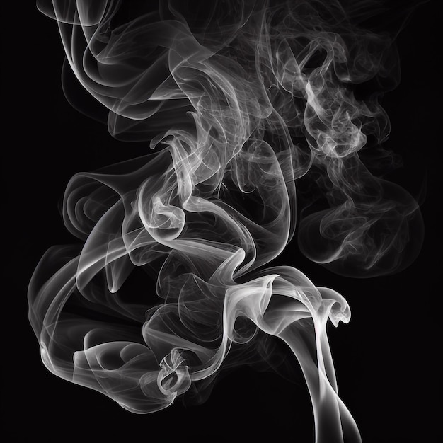 Fumée sur fond noir