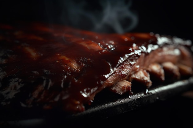 Fumée de la fumée sur un barbecue