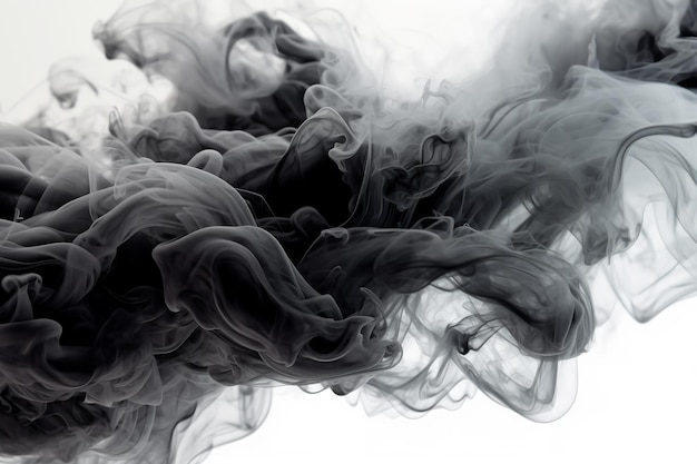 La fumée noire et blanche est recouverte de fumée et le mot fumée est visible.