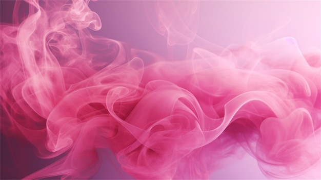 Fumée rose abstraite sur fond blanc Le concept de créativité et de design