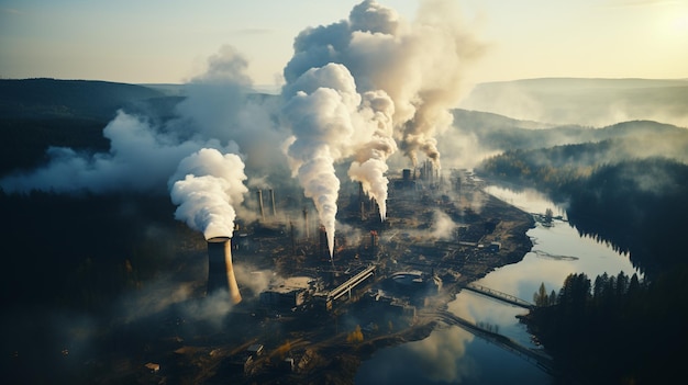 fumée de l'usine