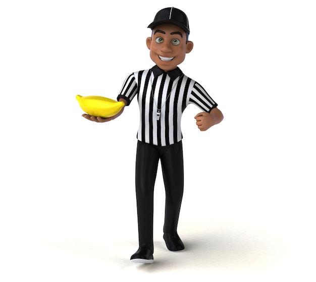 Fun 3D Illustration d'un arbitre américain