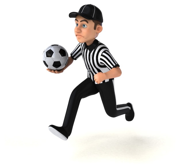 Fun 3D Illustration d'un arbitre américain