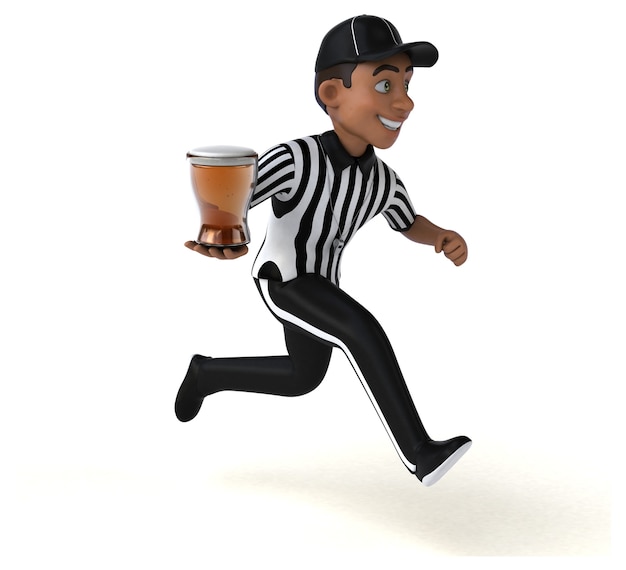 Fun 3D Illustration d'un arbitre américain