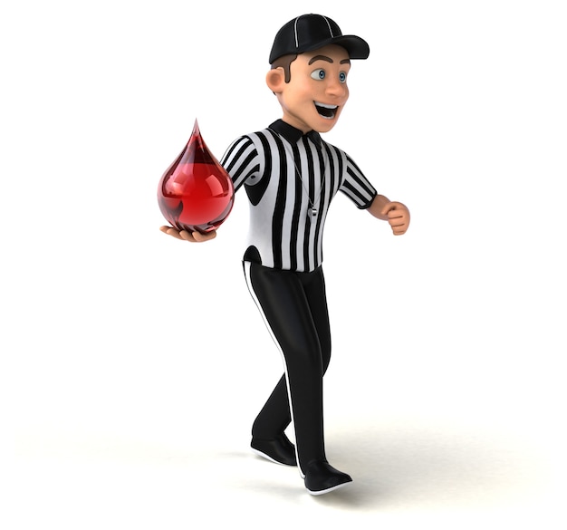 Fun 3D Illustration d'un arbitre américain