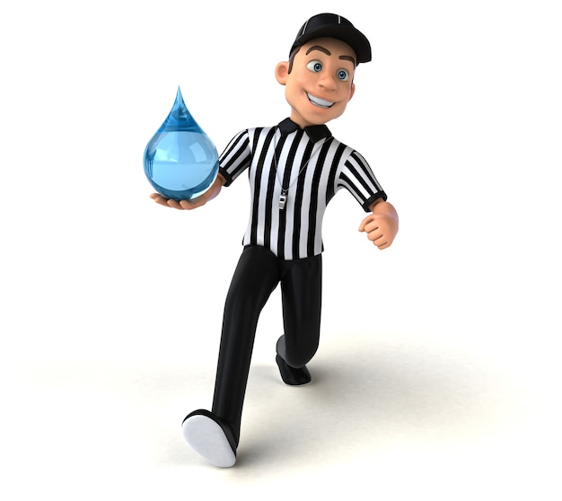 Fun 3D Illustration d'un arbitre américain