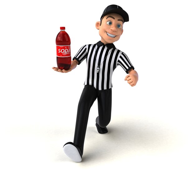 Fun 3D Illustration d'un arbitre américain