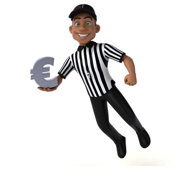 Fun 3D Illustration d'un arbitre américain