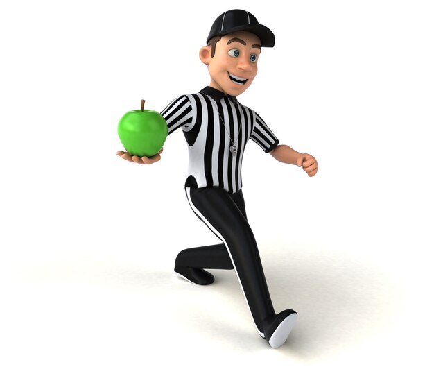 Fun 3D Illustration d'un arbitre américain