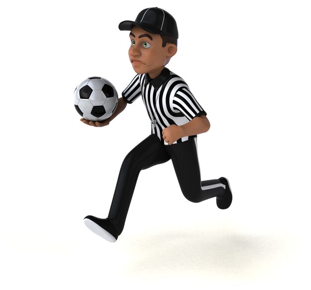 Fun 3D Illustration d'un arbitre américain