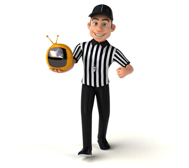 Fun 3D Illustration d'un arbitre américain