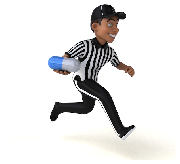 Fun 3D Illustration d'un arbitre américain