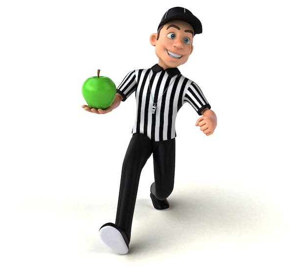 Fun 3D Illustration d'un arbitre américain