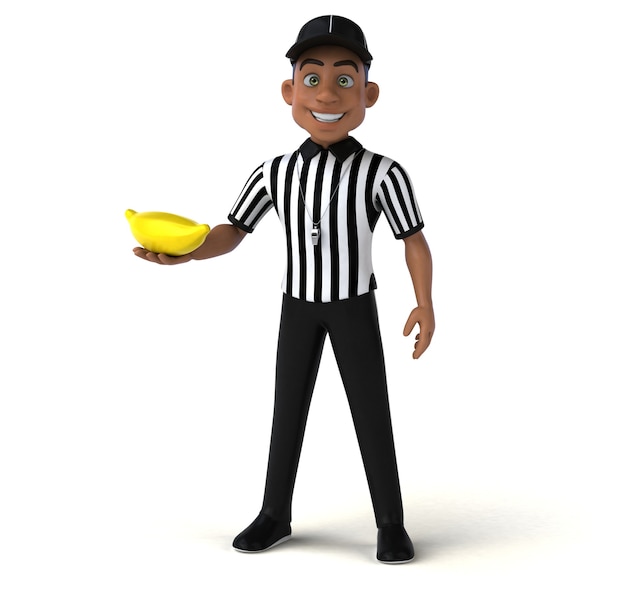 Fun 3D Illustration d'un arbitre américain