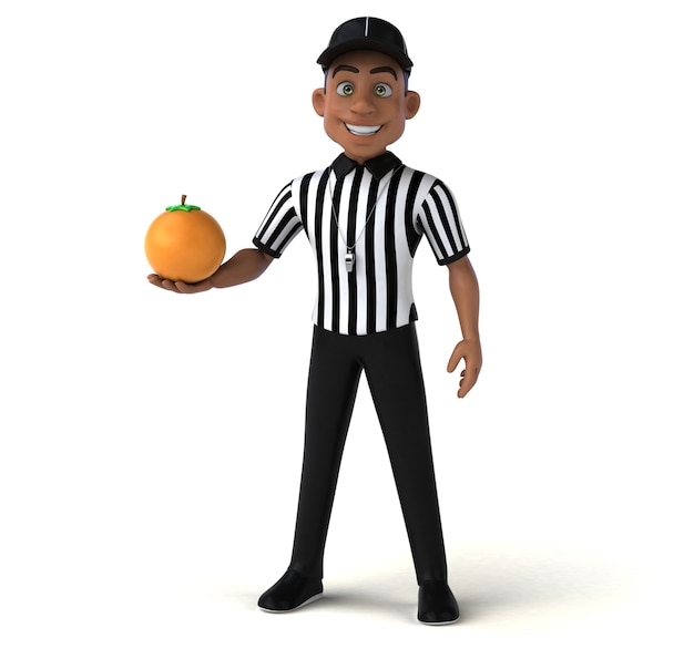 Fun 3D Illustration d'un arbitre américain