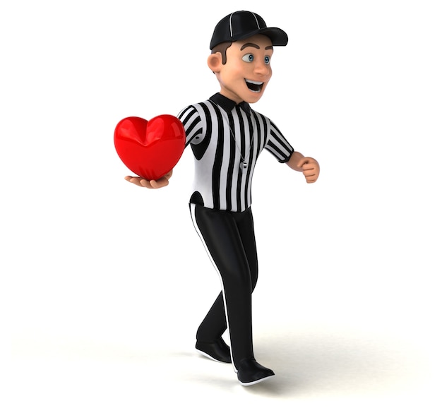 Fun 3D Illustration d'un arbitre américain