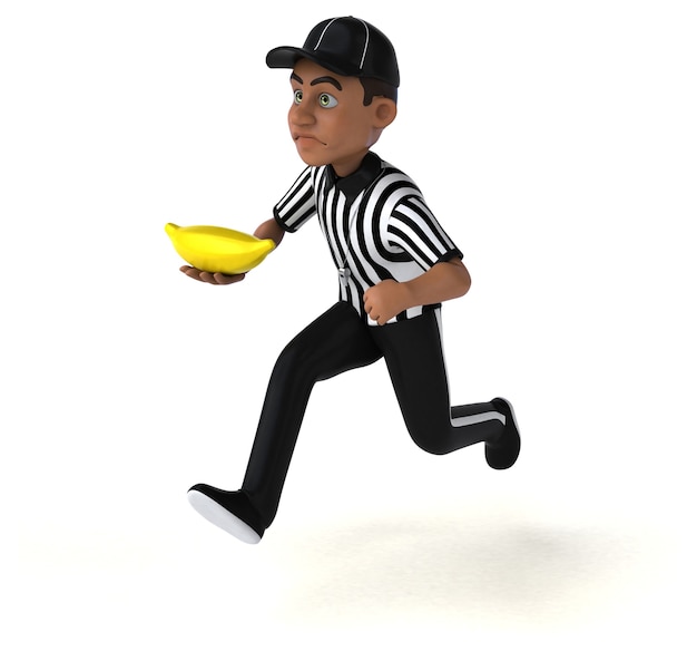 Fun 3D Illustration d'un arbitre américain