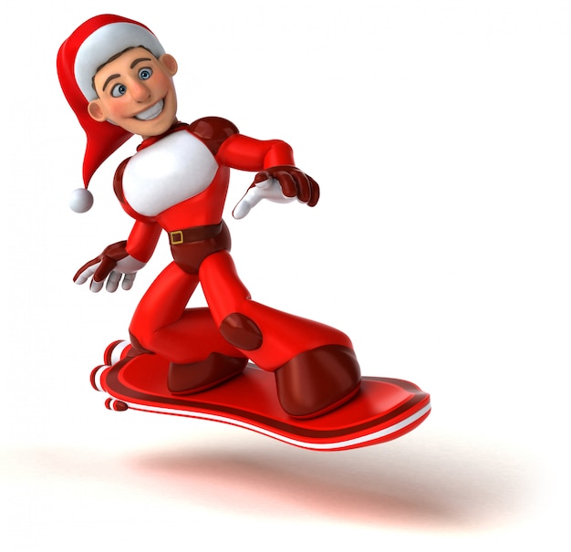 Fun Super Santa Claus - Illustration 3D