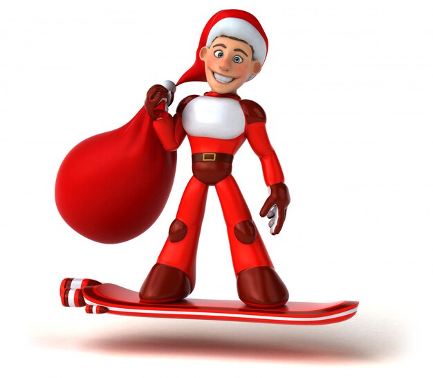 Fun Super Santa Claus - Illustration 3D