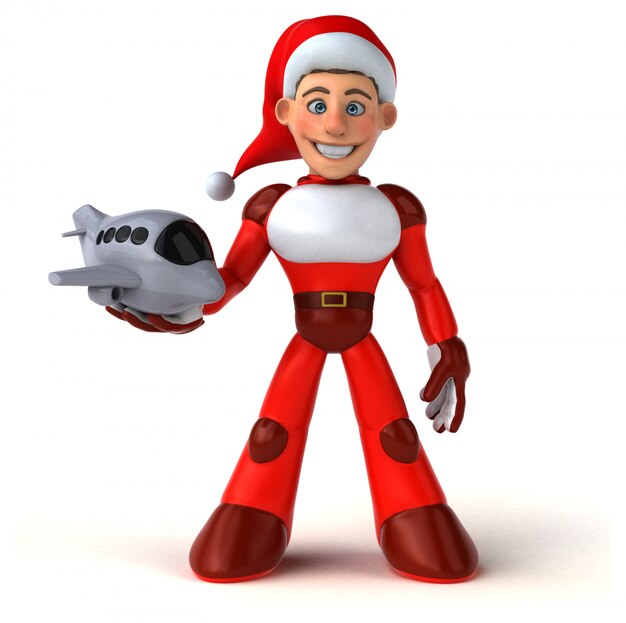 Fun Super Santa Claus - Illustration 3D