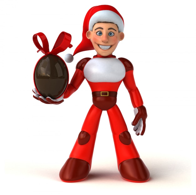 Photo fun super santa claus - illustration 3d