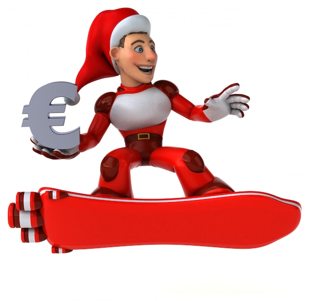 Fun Super Santa Claus - Illustration 3D