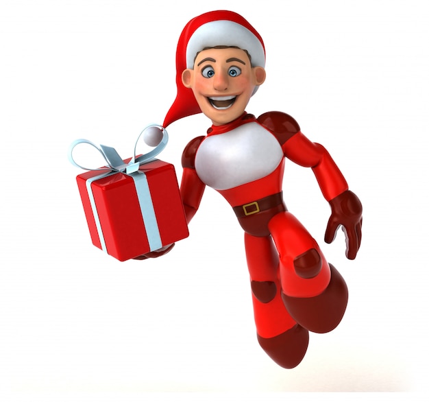 Fun Super Santa Claus - Illustration 3D