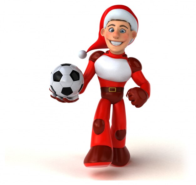 Fun Super Santa Claus - Illustration 3D