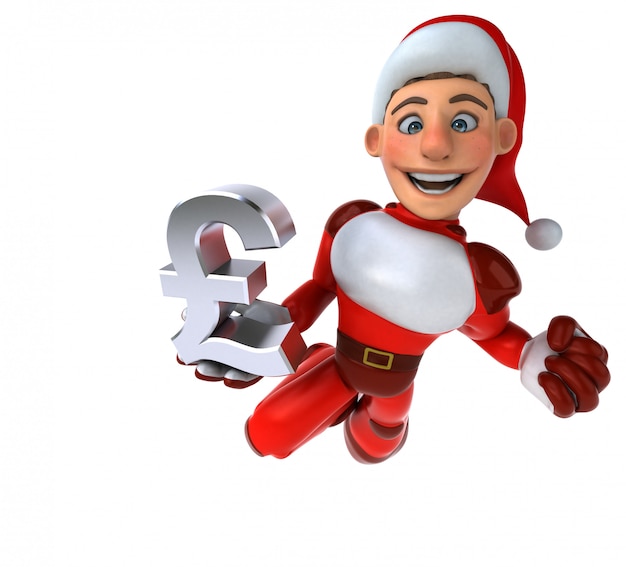 Fun Super Santa Claus - Illustration 3D