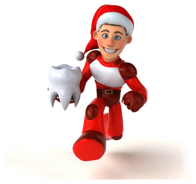 Fun Super Santa Claus - Illustration 3D