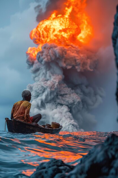 La fureur de la nature captivant le spectacle émotionnel d'une catastrophe naturelle puissance destructrice témoignant de l'impact et de la résilience face à la colère de la nature