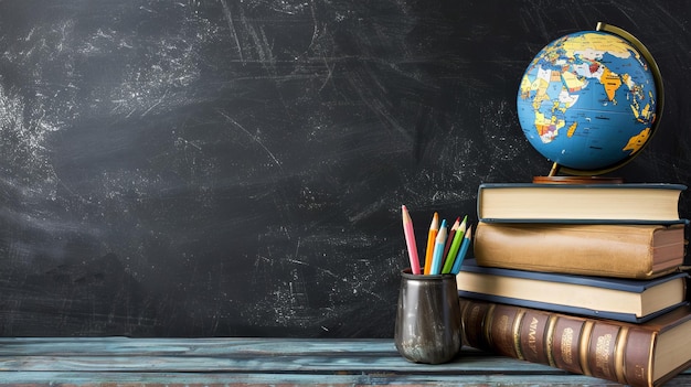 Une fusée créative de retour à l'école faite à partir de crayons et de fournitures scolaires
