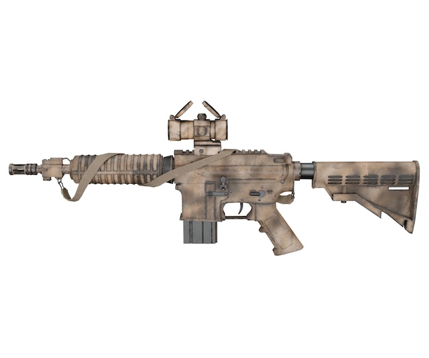 Photo fusil m4 classique avec camouflage militaire