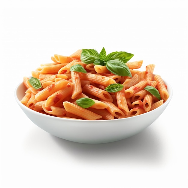 Fusilli de pâtes crues isolées sur fond blanc