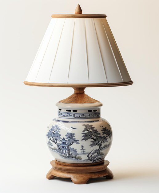 Photo une fusion de l'élégance chinoise et islamique dans la conception de la lampe de table